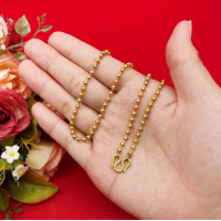 ราคา สร้อยคอทองเหลืองลายลูกโลก 3 มิล ยาว 18 20 24 นิ้ว ทองเหลืองแท้ งานดิบไม่ชุบ ทองเหลืองโบราณ พร้อมส่ง (22088529400)