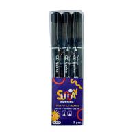ราคา Sunday morning ปากกาเขียนซีดี ปากกาเคมี 2 หัว Twin tip CD Pen แพ็ค 3 แท่ง (22577238561)
