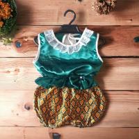 ราคา ชุดไทยเด็กเล็ก ไซส์มินิ คอระบาย (21872257175)