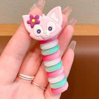 ราคา AISHG ยางมัดวิกผมปลอมทำลอนย้อมสีลายการ์ตูนสำหรับเด็กยางมัดผมหางม้าเครื่องประดับผมยืดได้สูง (22185521991)