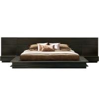 ราคา SB Design Square SB FURNITURE Zen Collection เตียงขนาด 5 ฟุต พร้อมตู้ข้างเตียง 2 ชิ้น สีไม้เข้ม 223x222x90 ซม (22086652296)