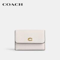 ราคา COACH กระเป๋าสตางค์ขนาดเล็กผู้หญิงรุ่น Mini Trifold Wallet CM437 B4 HA สีขาว (22320928141)