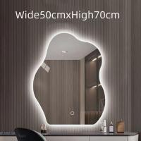 ราคา Bathroom Intelligent Mirror LED Backlight Mirror Dimming Lighting Beauty Mirror Cloud Mirror Bathroom Mirror Wall Mounted Mirror Irregular Luminous Makeup Mirror Household Bedroom Mirror (18201072674)