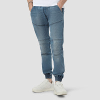 ราคา DAVIE JONES กางเกงจ็อกเกอร์ ยีนส์ Relaxed Fit Denim Joggers GP0147 สีดำ ฟ้า (21720278551)