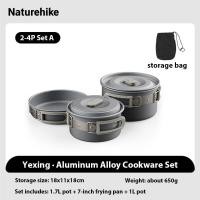 ราคา Naturehike Outdoor pot set camping cookware portable aluminum alloy combination camping frying pan hanging pot kettle (22947906871)
