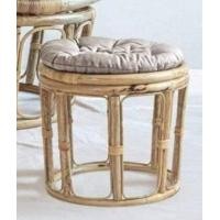 ราคา สตูลหวายกลม วางเท้าเรด้ากลม พร้อมเบาะ (15927047383)