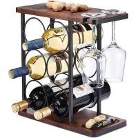 ราคา ชั้นวางไวน์ ที่วางไวน์แบบตั้งโต๊ะ Wine Rack Free Standing ชั้นวางไวน์ 3 ขวด 3 ชั้น สำหรับห้องครัว ห้องเก็บไวน์ บาร์ เคาน์เตอร์ (19533429266)
