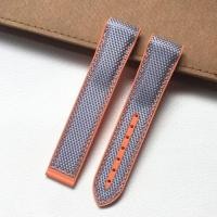 ราคา 20มม 22มม สีส้มสีฟ้าสีแดงสีดำสีเทายางซิลิโคนสายรัดข้อมือไนลอนสำหรับ Omega Seamaster 600ดาวเคราะห์ OCEAN สร้อยข้อมือ (10319124344)