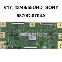 ราคา บอร์ด TCON 6870C 0704A V17 43 49 55UHD SON ลอจิกบอร์ด T CON ทีวี MEMC 60Hz Ver0 3 1ชิ้น (19344555622)