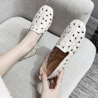 ราคา Coach shoes female 2023 new summer shoes embroidered shoes female hollow out flat doug shoes female shallow mouth mother (19761790450)