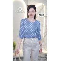 ราคา Chanan เสื้อคอกลม ลายจุด แขนยาวปิดศอก มีกระุดุมหลังคอ สีน่ารักๆ ทรงสวย ผ้านิ่มใส่สบาย มี3สี รุ่น0286 (23059877998)