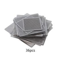 ราคา 36ชิ้น เซ็ต BGA แผ่นฉลุรีบอล Universal ความร้อนโดยตรงแผ่นฉลุเหล็กกล้าสำหรับ SMT SMD โน้ตบุ๊คเมนบอร์ดชิป (9245375419)