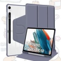 ราคา เคส360 หมุนตั้ง นอนได้ for Samsung GalaxyTabS6Lite 10 4นิ้ว Tab A8 10 5 นิ้ว Tab A7 10 4 นิ้ว Galaxy Tab S7 S8 A9plus S9 S9FE 11นิ้ว GalaxyTabS10 S9FE S7 S8 S7FE 12 4นิ้ว เคสหนังอะคริลิคใส ช่องใส่ปากก