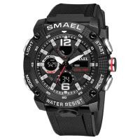 ราคา Jam Tangan SPORT นาฬิกาผู้ชาย smael กันน้ำนาฬิกาควอตซ์แสดงผลดิจิตอลจับเวลาแบบอนาล็อกนาฬิกาแฟชั่นสีเขียวส้ม8039นาฬิกาข้อมือสำหรับผู้ชาย (23072245302)