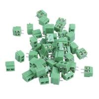 ราคา JDBX 50 Pieces 2 Pin 5 mm Pinch PCB Mount Screw Terminal Block Connector 300V 10A Green (22679224458)