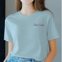 ราคา Closet Crush เสื้อยืดคอกลมแขนสั้น สกรีนโลโก้ สีขาว สีดำ สีฟ้า (23043292314)