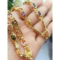 ราคา JIJLSHOP K215 สร้อยคอนพเก้า สร้อยคอนาคนพเก้า เพรชมณีใต้น้ำ งาน CZ แท้ (18259738227)