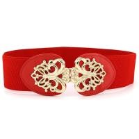 ราคา เข็มขัดเอวยางยืดสําหรับสุภาพสตรีสไตล์เกาหลีสีทองพร้อมหัวเข็มขัดสําหรับเดรสและเข็มขัดตกแต่งวัสดุโลหะความยาวตักเดียว (22347045194)