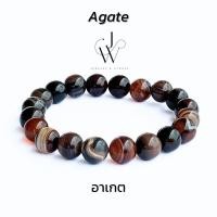 ราคา กำไลข้อมือ กำไลหิน หินมงคล อาเกต Agate หินนำโชค ลูกปัด หิน 10 มม (21901240454)