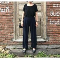 ราคา B2 กางเกงทรงตรง ผ้ายืดเกาหลี สีกรม (6685256131)