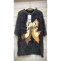 ราคา Zara 2024 เสื้อยืด ผ้าฟอกวินเทจ งานป้าย ZARA สกรีนด้านหน้าค่ะ S 5XL (22284415980)