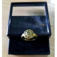 ราคา แหวนพลอยนพเก้า แหวนทองเหลืองประดับพลอยนพเก้า แหวนพลอยประจำวัน ลายดอกไม้ BR 12 (14658850362)