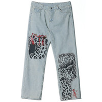 ราคา Kaekai พร้อมส่ง กางเกงยีนส์ ขายาว ดีเทลปักตัวอักษร สกรีนลวดลาย สไตล์วินเทจ ยีนส์สีซีด แนวเกาหลี สำหรับผู้หญิง (23087214264)