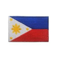 ราคา Philippines National Flag Army Badge Tactical Morale 3D Embroidered Patches Appliques Hoop Loop (16555430536)