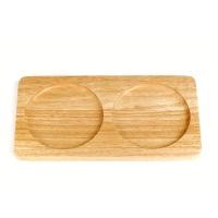 ราคา The Woods Tale จานรองแก้วคู่ Coaster set 2 cups จากไม้ยางแท้ธรรมชาติ (17150823663)