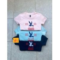 ราคา เสื้อยืดคอกลม ปัก CCนกตัวใหญ่OO1965 (22140994466)