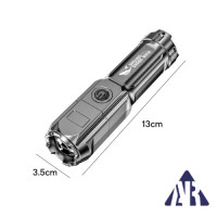 ราคา ขายถูก ไฟฉายแรงสูง มีเเบตในตัว ไฟฉาย led น้ำหนักเบา Flashlights Miniไฟฉายสว่างมาก CREE LED usb charge 3mode (22770351724)