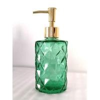 ราคา ขวดปั้มแก้วลายเพชร 330 ml หัวปั้มสแตนเลสและพลาสติก abs สีเงินทอง (22192629753)