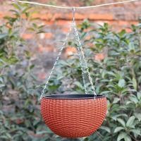 ราคา กระถางแขวนตะกร้า กระถางต้นไม้แขวน กระถางต้นไม้ กระถางพลาสติกแขวน พร้อมสายโซ่และถาดรอง (22684641309)