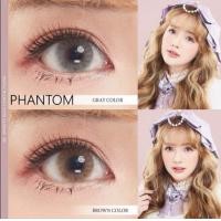 ราคา คอนแทคเลนส์ รุ่น Phantom สีเทา ตาล Gray Brown มีค่าสายตา 0 00 3 00 (20579421264)