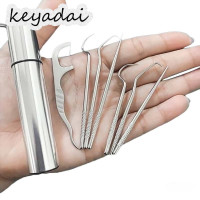 ราคา keyadai ไม้จิ้มฟันกระเป๋าโลหะแบบใช้ซ้ำได้พร้อมพวงกุญแจใช้สำหรับตั้งแคมป์ (22912081028)