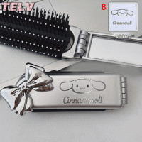 ราคา TELV หวีพับเก็บได้หวีนวดหนังศีรษะพร้อมกระจกพกพาได้แปรงผมหยิกเปียกอุปกรณ์จัดแต่งทรงผมสำหรับร้านเสริมสวยของขวัญการ์ตูน DIY (22569359448)