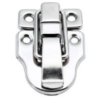 ราคา SAWU หัวเข็มขัดกล่องเหล็กชุบนิกเกิลสีเงินหัวเข็มขัดอุปกรณ์บรรจุภัณฑ์หัวเข็มขัดล็อคกล่องไม้พร้อมตะขอรูปตุ่นปากเป็ดตัวล็อคบานพับ (22467109514)