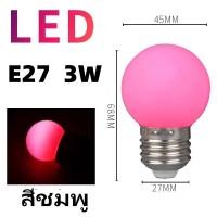 ราคา หลอดปิงปอง LED 3W 7W ขั้วE27 รับประกันสินค้า หลอดไฟปิงปอง หลอดไฟ LED Light หลอดไฟสี หลอดแต่งสวน เป็น PVC ตกไม่แตก (22424767282)
