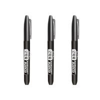 ราคา 3Pcs Permanent Marker Pen Fine Point Waterproof Ink Thin Nib Crude Nib Black Blue Red Ink 5mm Fine Color Marker Pens (22694699259)