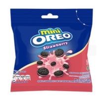 ราคา Oreo Mini Cookie โอรีโอ คุกกี้ มินิ แซนวิชสอดไส้ครีม ช็อกโกแลต สตรอเบอรี่ และวานิลา แบ่งขาย ขนาด 20 4 กรัม g (22208841193)
