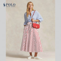 ราคา Polo Ralph Lauren กระโปรงผู้หญิง Striped Cotton A Line Skirt รุ่น WMPOSKTNDR20092 สีแดง (21846637116)