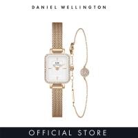 ราคา Daniel Wellington Gift Set Quadro Mini Bezel Lumine 15 4x18 2mm Melrose Rose gold White Pavé Crystal Bracelet Rose gold Watch Jewelry Set for Female Gift for Women Birthday Annivesary (23012444414)