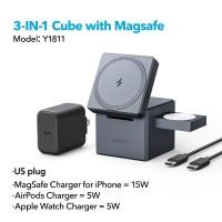 ราคา With Charger Anker MagSafe Charger Stand 3 in 1 Cube with MagSafe 15W Max Fast Charging Stand Foldable Wireless Charger for iPhone 15 14 13 Apple Watch S1 8 Ultra AirPods (22413932032)