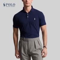 ราคา Polo Ralph Lauren เสื้อโปโลผู้ชาย Custom Slim Fit Stretch Mesh Polo Shirt รุ่น MNPOKNI1N823003 สีกรมท่า (22719914212)