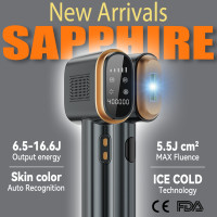 ราคา Painless Sapphire IPL Laser Hair Removal 510 1200mm Wavelength with Automatic Continuous Flashes And Ice Cooling 5 Modes Hair Removal Heavy Hair Face Bikini Leg Body Skin Care (22373749733)