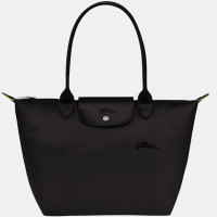 ราคา 100 Genuine goods longchamp Le Pliage Green Handbag M foldable green long handle waterproof Canvas Shoulder Bags medium size Tote Bag L2605919001 Black color made in france (21042112695)
