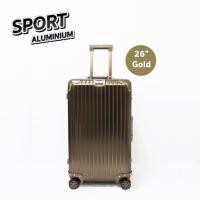 ราคา รับประกัน3ปี Tpartner กระเป๋าเดินทางล้อลากดีไซน์ทรงถังรุ่น Sport Aluminium วัสดุอลูมิเนียมแท้ทั้งใบ แข็งแรง ทนทาน (23086619428)
