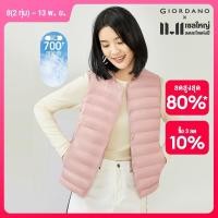 ราคา Giordano ผู้หญิง เสื้อกั๊กขนเป็ดสีขาวสามารถเก็บได้น้ำหนักเบาใส่ได้สองวิธี Free Shipping 05371721 (22828432507)