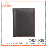 ราคา กระเป๋าสตางค์ กระเป๋าใส่บัตร ALBEDO VERTICAL WALLET 2 FLAP 15 CARD WITH WINDOW รุ่น ORANGE OR04599 (10055869990)