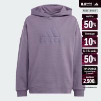 ราคา adidas ไลฟ์สไตล์ เสื้อวอร์มมีฮู้ด Future Icons Logo เด็ก สีม่วง IK6875 (22440035555)